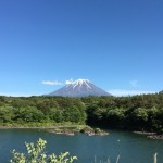 今日の絶景富士山 精進湖より望む