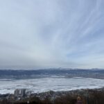 今日1月23日諏訪湖の凍結状況